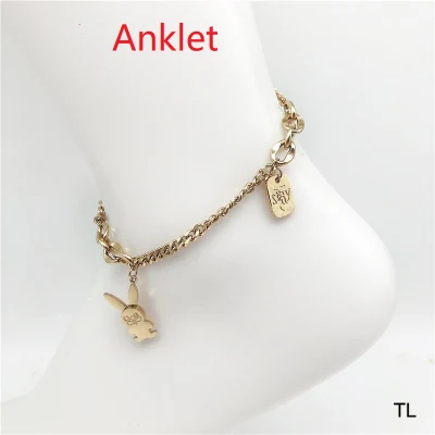 Manufacturer Customized 18K Gold-Plated Anklet Waterproof Top Fashion Anklet 18K Stainless Steel Bracelet Wholesale