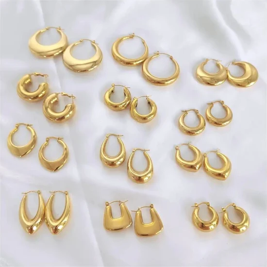 Hot Sale Non Tarnish Stainless Steel Jewelry Hoops Earrings