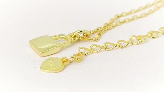 OEM Design Custom Style Tiny Lock Necklace
